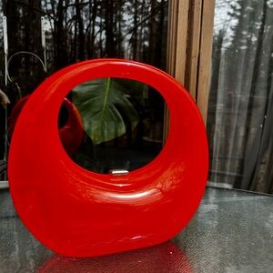 Neon pink acrylic handbag